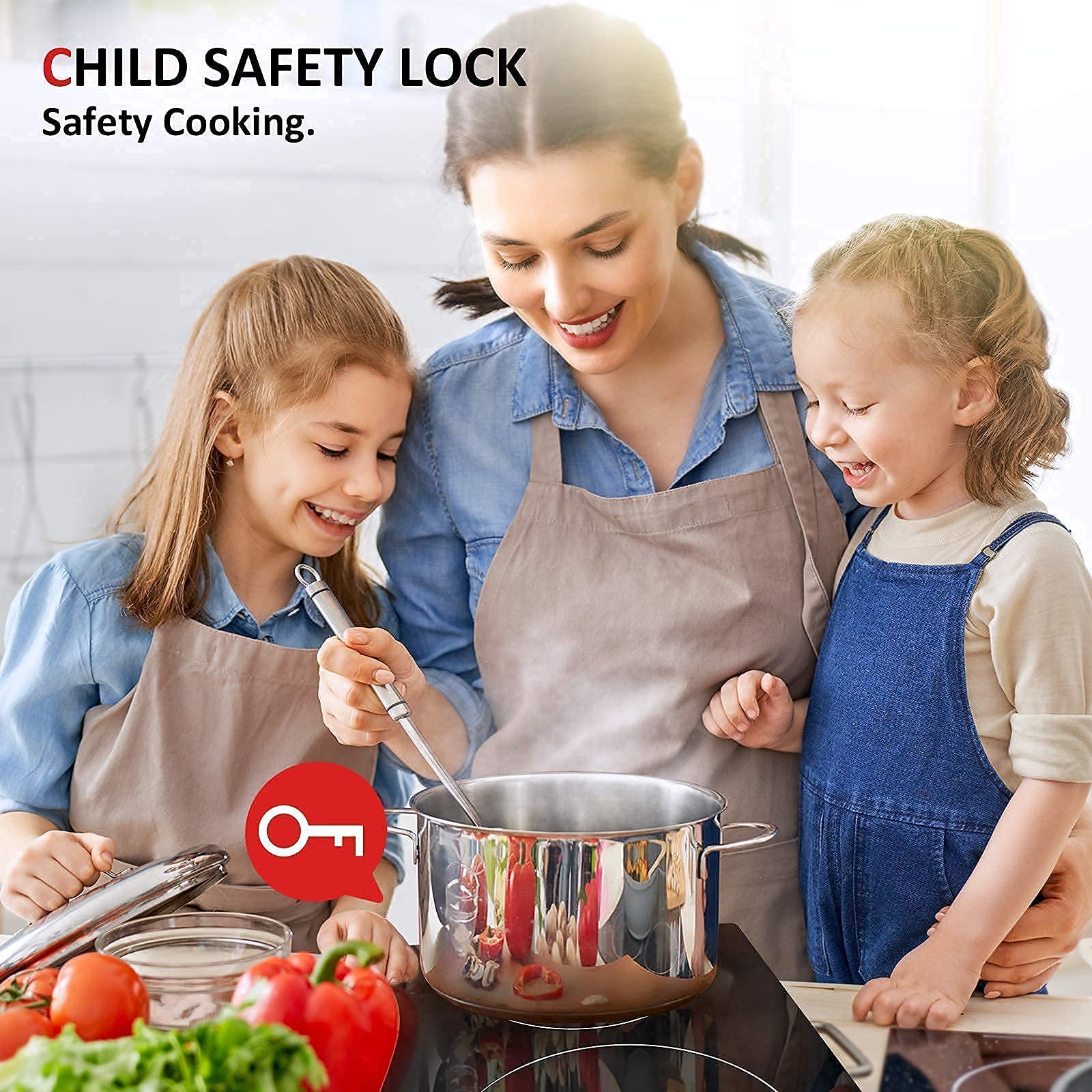 12 Inch Induction Cooktop, IsEasy electric cooktop 2 Burners, 3400W