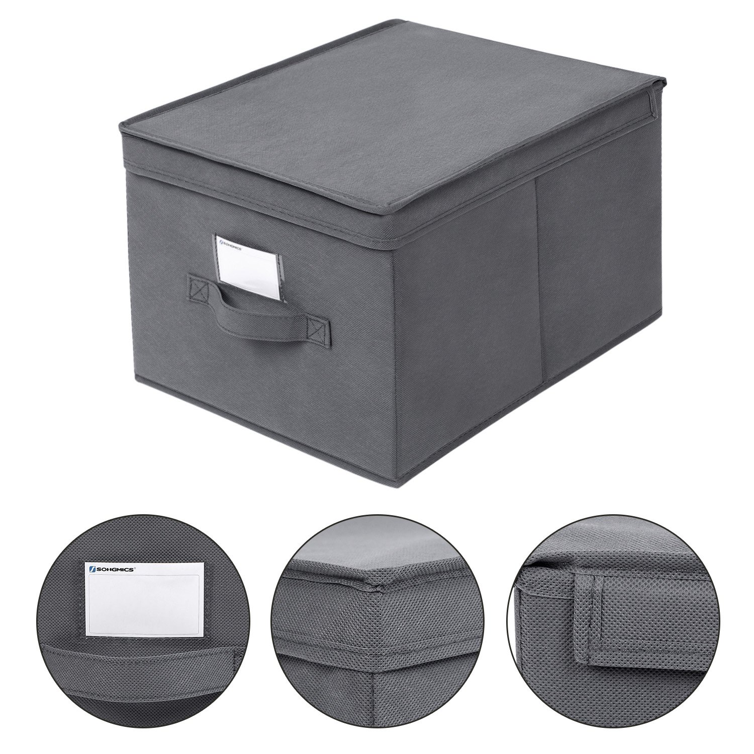 SONGMICS Juego de 6 Cajas de Almacenamiento Plegables con Tapas