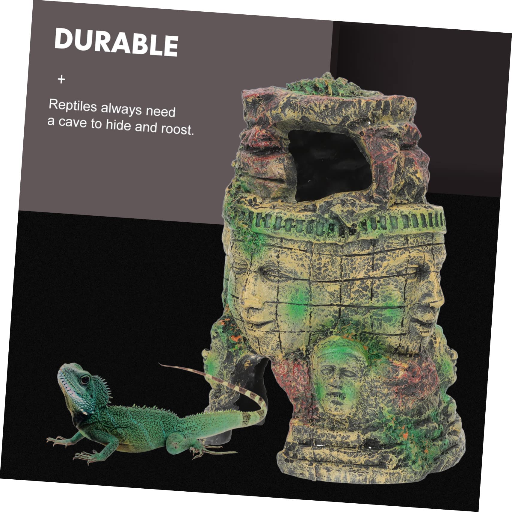DOITOOL Decoración de Caja de Reptiles Escondite para Reptiles Decoración Natural para Terrarios Cueva de Terrario Accesorio para Doméstico