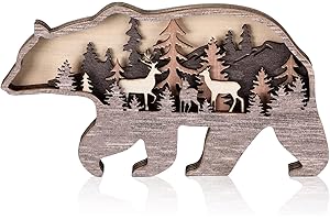 Honoson Montana Decor Forest Animal Rustic Wall Art