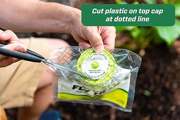 Rescue! Outdoor Disposable Fly Trap Hanging Fly Catcher with Attractant Bait, Fly Bag for Patio, Yard, Trash & Farm Areas Easy-to-Use Outdoor Fly Control - 6 Traps