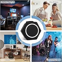 Vista 7 de Escudo de aislamiento de micrófono – Escudo de aislamiento para grabación, bola de aislamiento universal de micrófono con filtro doble pop