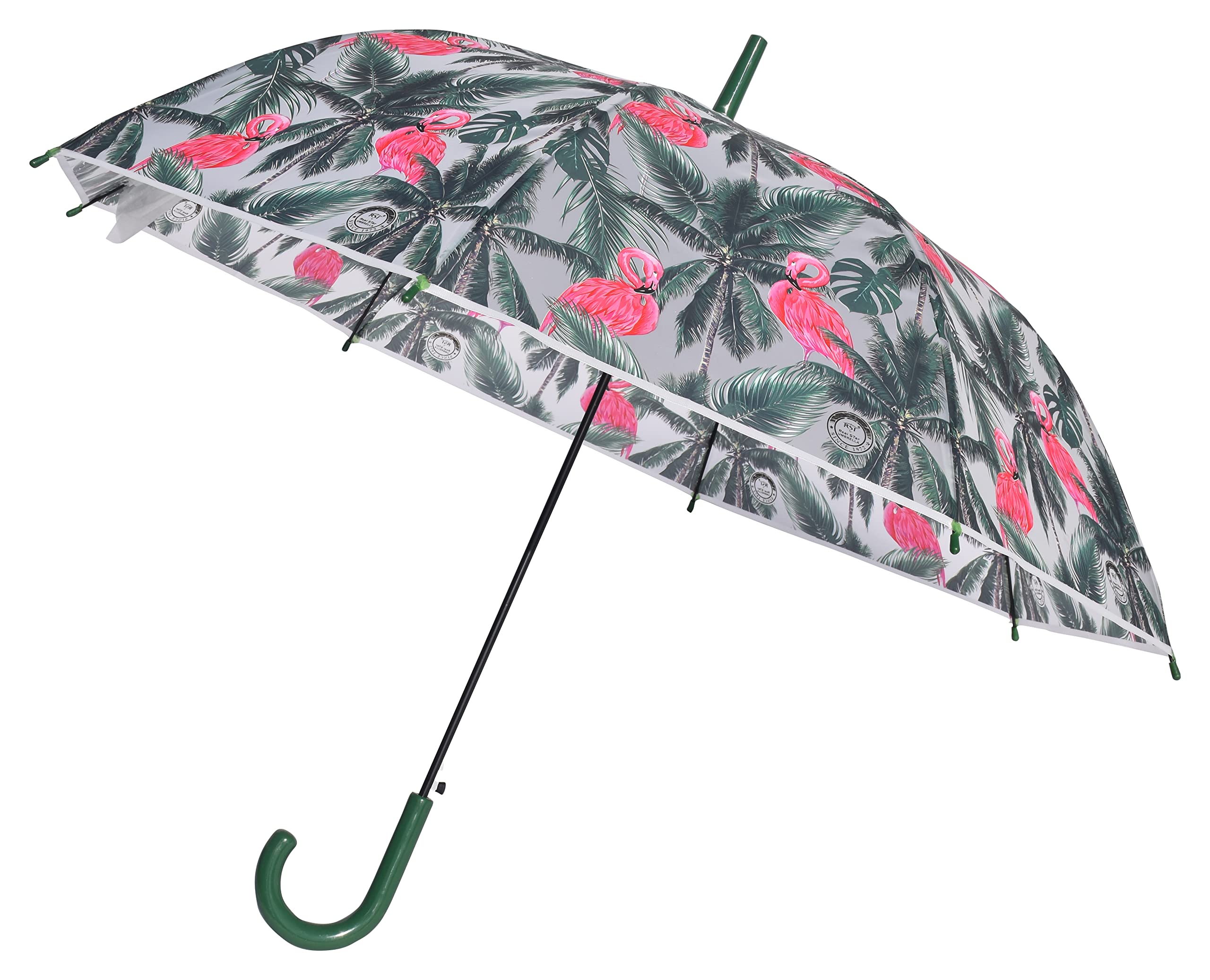 Chaatewala Love Bird Pink Flamingo Umbrella Auto Open Tropical
