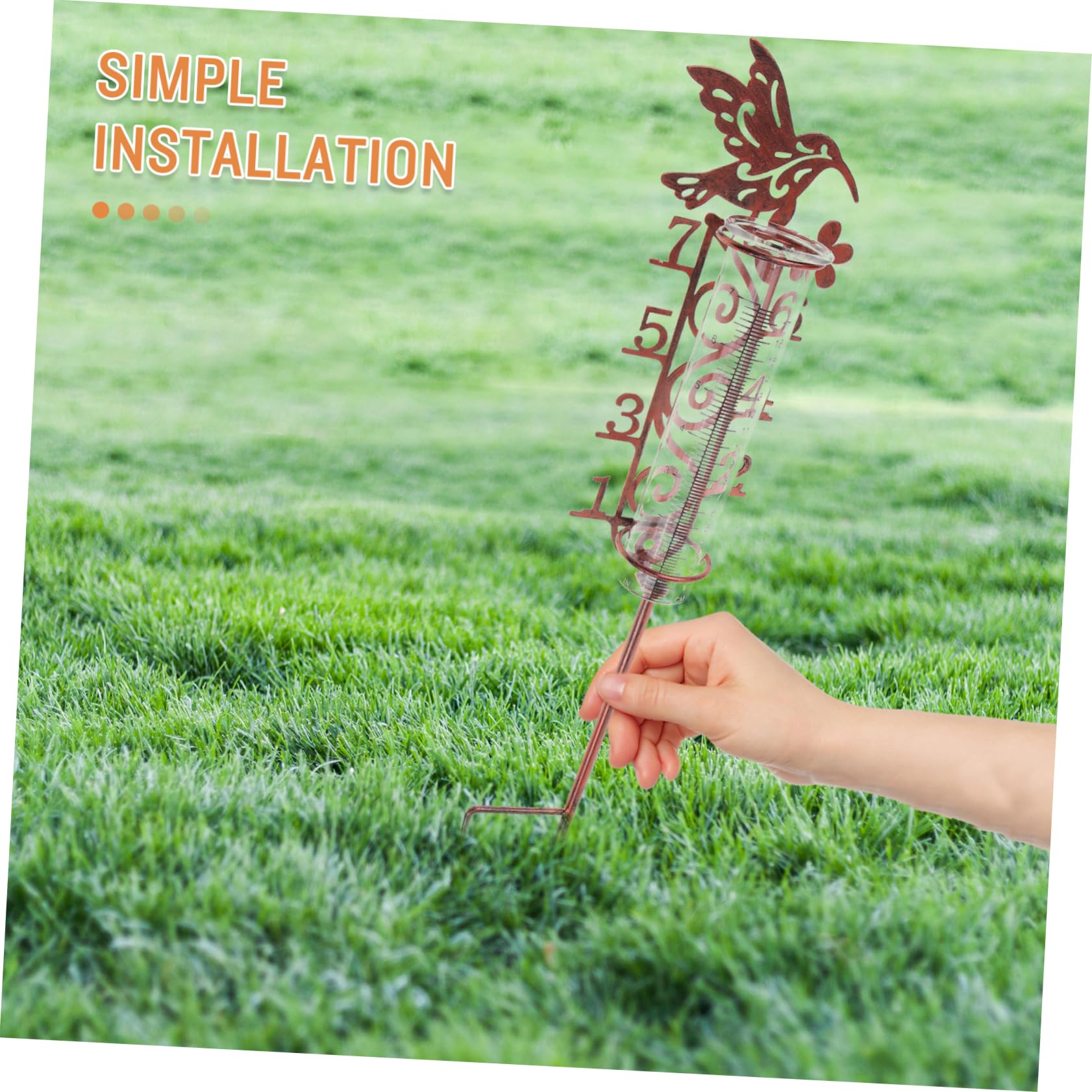 iplusmile 5stücke Outdoor Regenmesser Mit Metallpfahl Dekorativer Digitaler Regenmesser Für Garten Installieren Präzise Messung Für Garten Und Terrasse Kapazität
