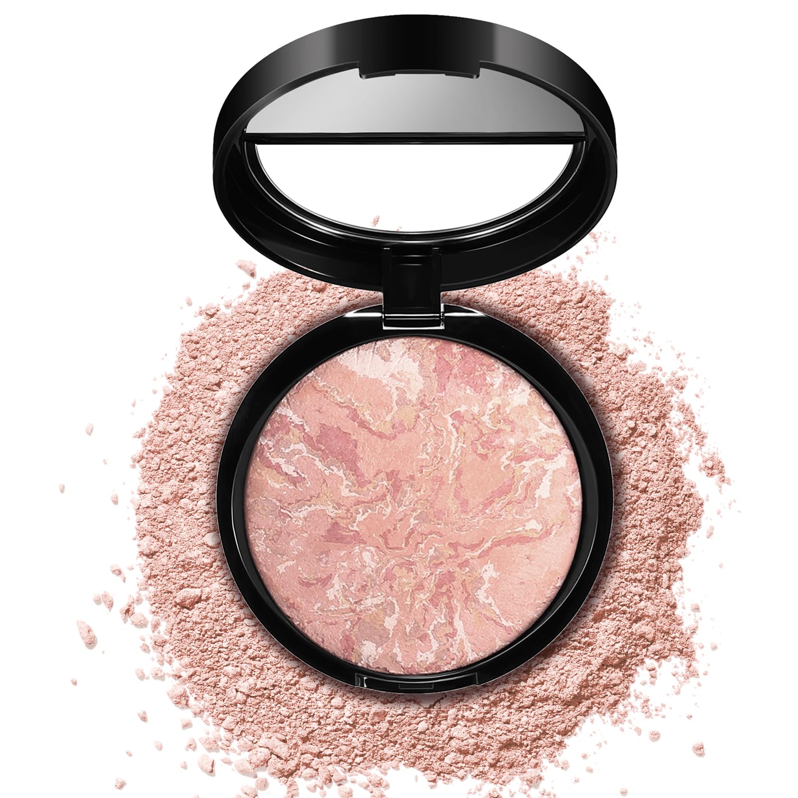 Baked Luminous Pressed Powder–Glow-Infused Foundation,Highlighter & Setting Powder in One–Color-Correcting,Oil-Control,Long-Lasting Coverage for All