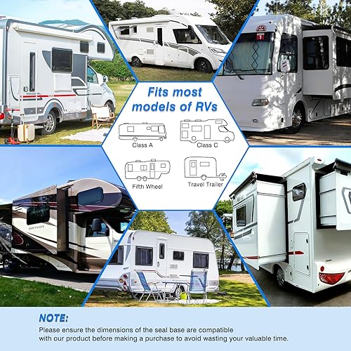 Miniatura 4 de Sello deslizante para caravana de 35 pies en forma de D, color negro, para sistema deslizante de RV, sello eficaz, fácil instalación