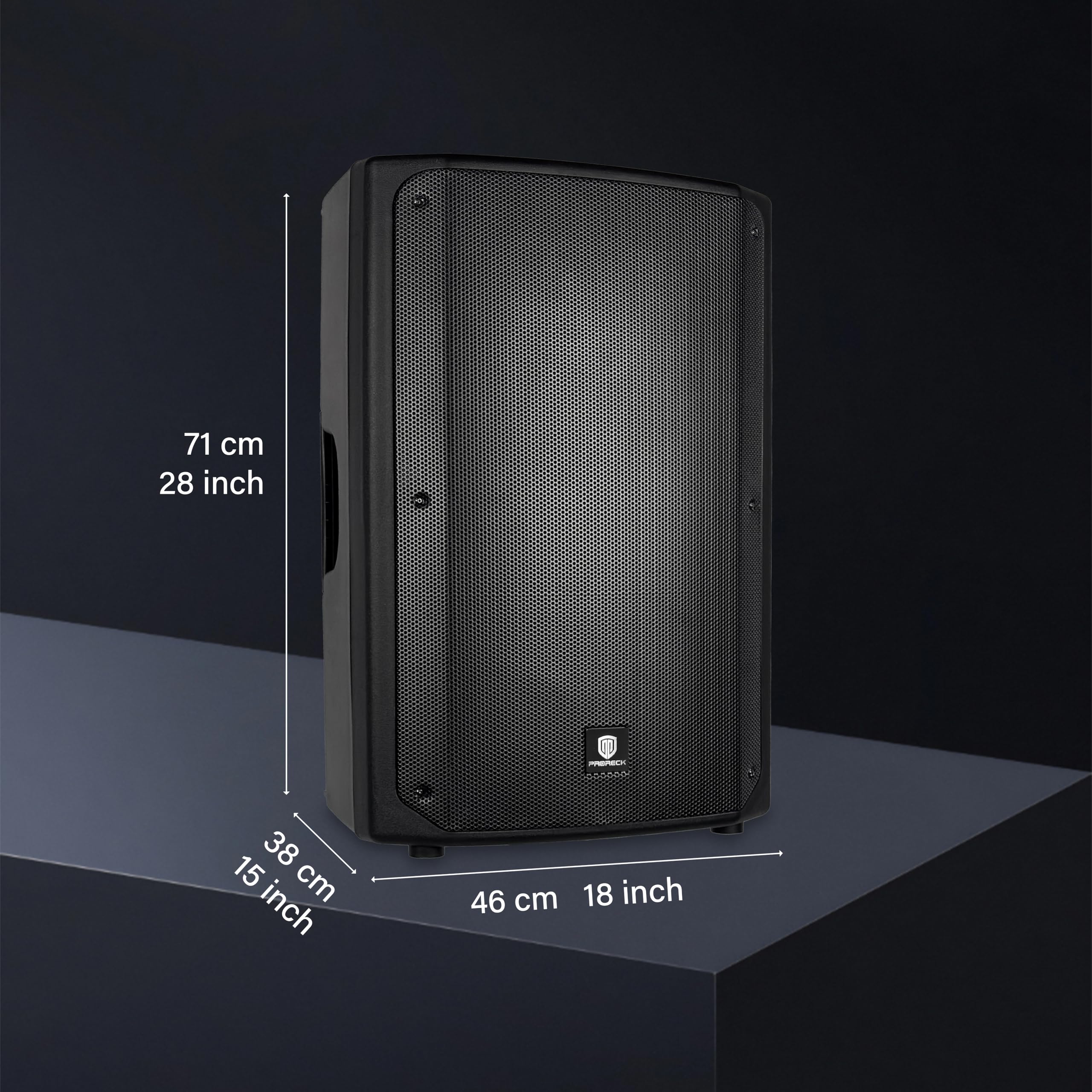 PRORECK Delta 156 2000W Bluetooth PA Speaker System with 6-Channel Powered Mixer, 2 15-Inch Passive Speakers, Stands, Reverb Effects, 15V Phantom Power. Perfect for DJs, Bands, Karaoke, Live Events.