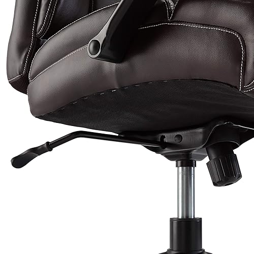 Miniatura 7 de Tienda Basics Silla de oficina ejecutiva ajustable grande y alta capacidad de 500 libras piel sintética marrón