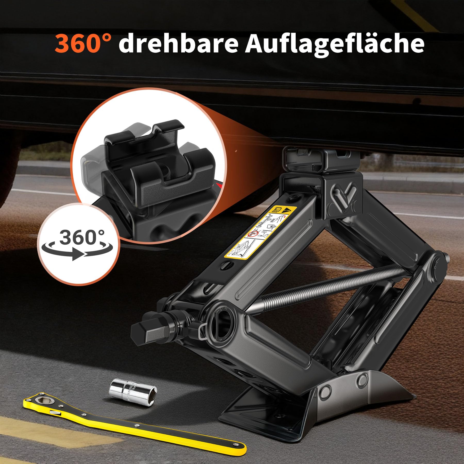 Forever Speed Scissor Jack per auto SUV MPV Max 1.5T con manovella a cricchetto