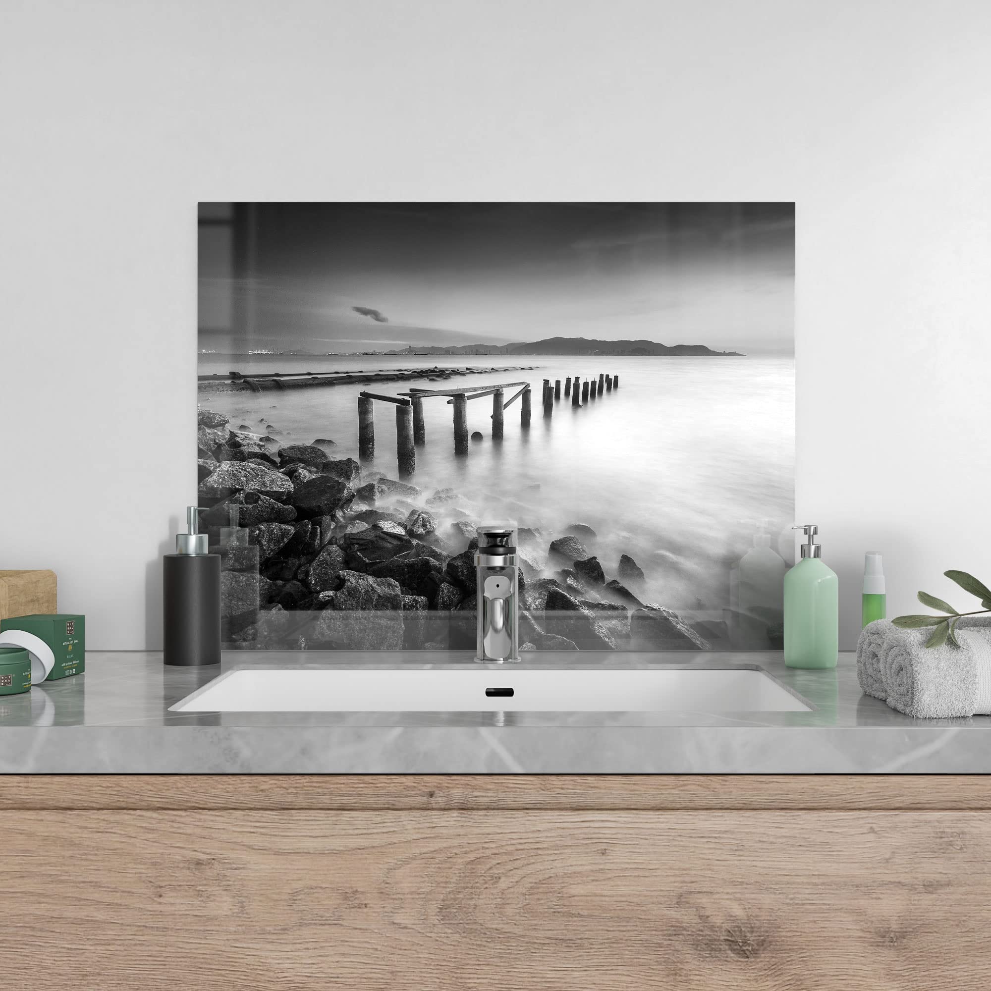 Glazen keuken achterwand Eye Media in Rotterdam