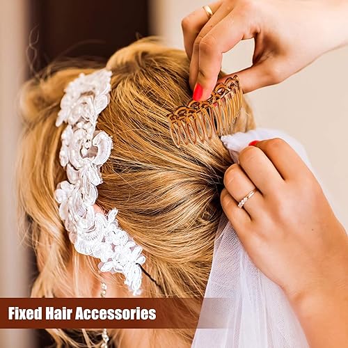 Miniatura 5 de Juego de 24 peines laterales franceses de plástico, accesorios para niñas y mujeres (91123 dientes laterales)