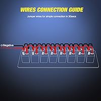 Vista 8 de Nilight Panel de Interruptor Basculante de 8 Bandas de Aluminio, Interruptor Basculante de Palanca de 5 Pines, Interruptor de Encendido/Apagado, Azul