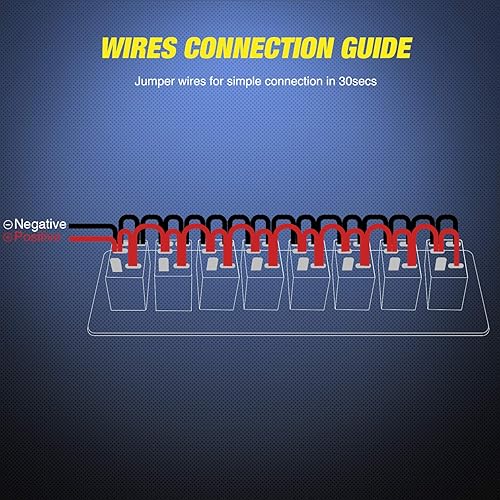 Miniatura 8 de Nilight Interruptor basculante de aluminio de 8 cuadras, tablero de palanca de 5 pines, interruptor basculante precableado con cable para automóvil,