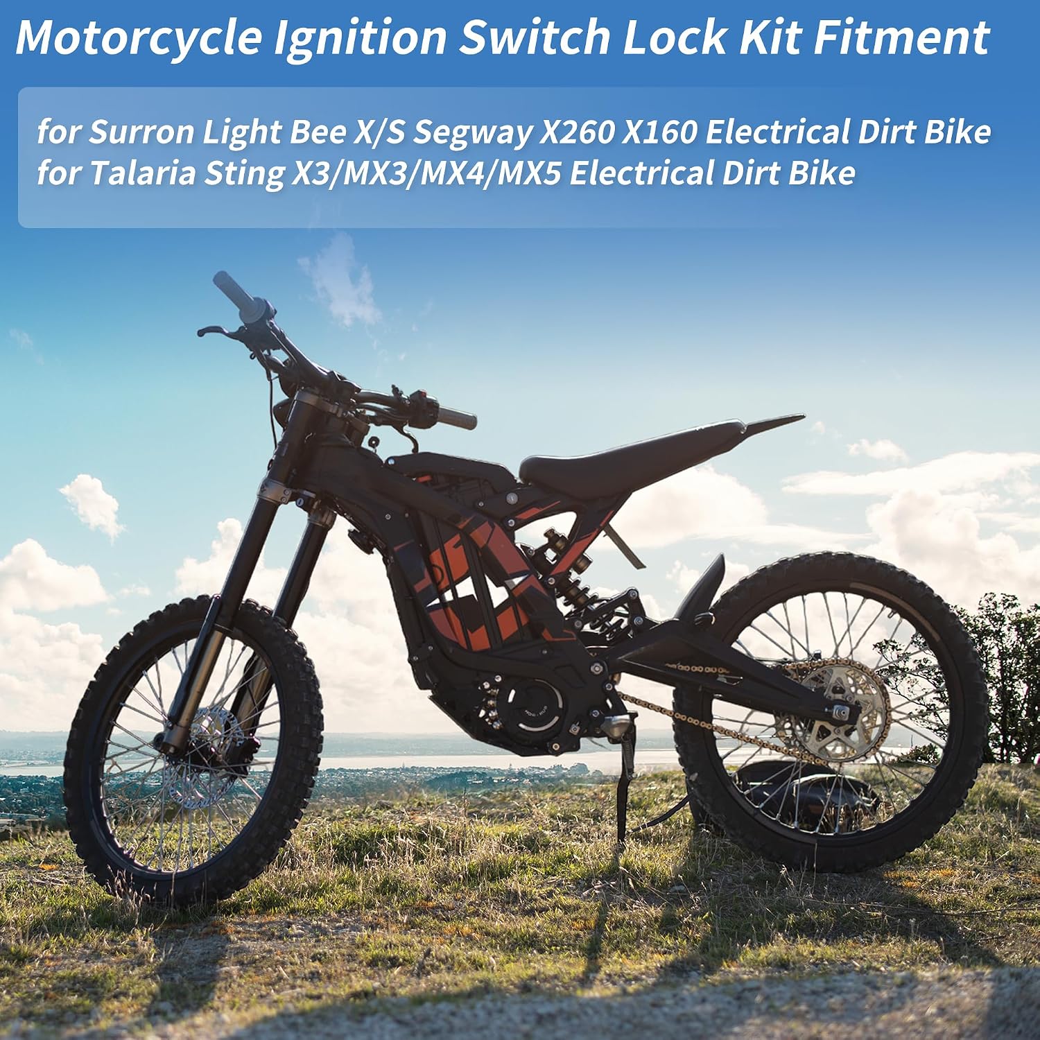 Motorcycle Ignition Switch Set for Surron Light Bee X/S Segway X260 X160 Electrical Dirt Bike Ignition Starter Switch Lock Key Kit