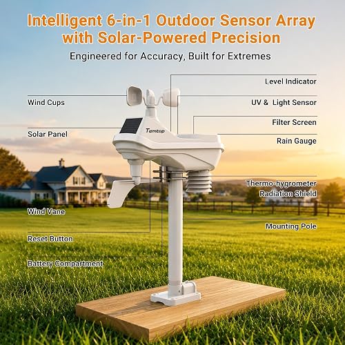 Temtop W100 Smart Weather Station Outdoor Indoor Air Quality Monitor - 9