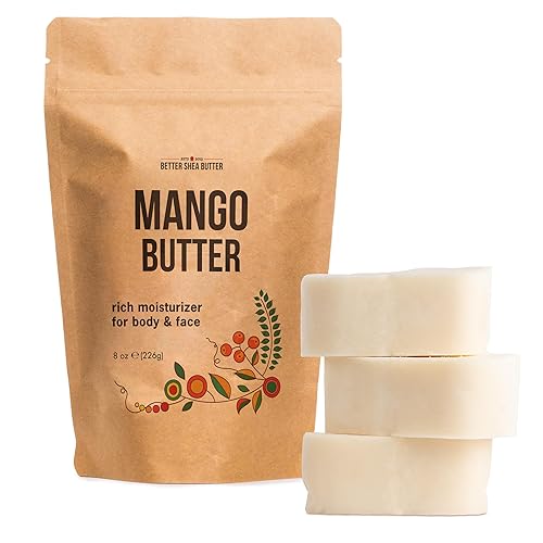 Better Shea Butter - Mantequilla de mango cruda 100 natural extraída de semillas de mango hidratante para piel y cabello úsalo con karité en