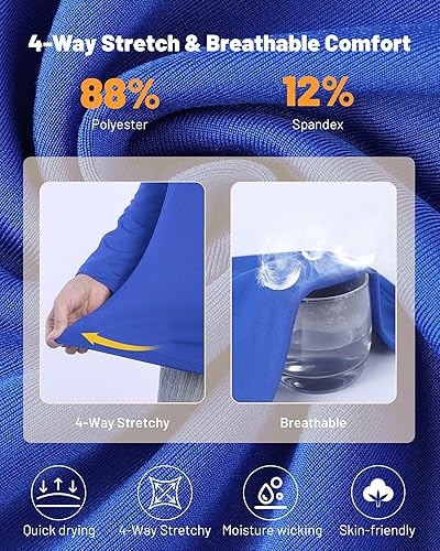 Miniatura 4 de Runhit Camiseta térmica de compresión para niños y jóvenes, manga larga, forro polar, capa base para fútbol, béisbol, fútbol, baloncesto