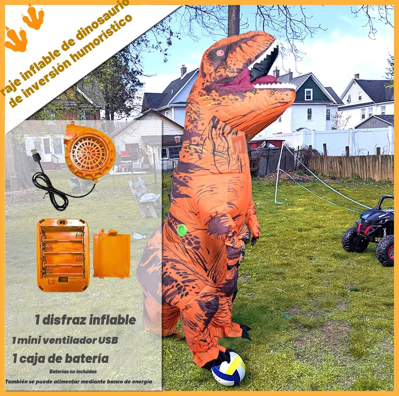 Disfraz inflable de dinosaurio para adultos, disfraz de dinosaurio T-Rex para adultos, divertido cosplay de Halloween