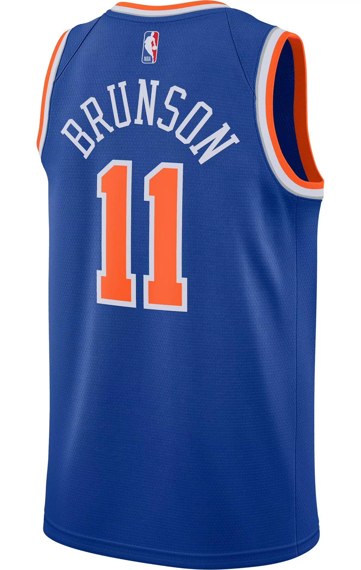 Jalen Brunson New York Knicks NBA Kids Youth 8-20 Blue Icon Edition Swingman Jersey