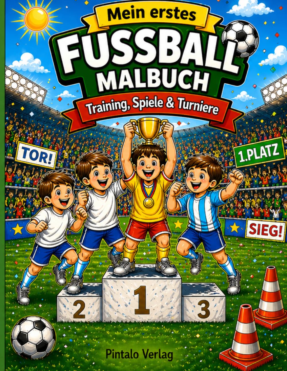 Mein erstes Fußball-Malbuch: Training, Spiele & Turniere