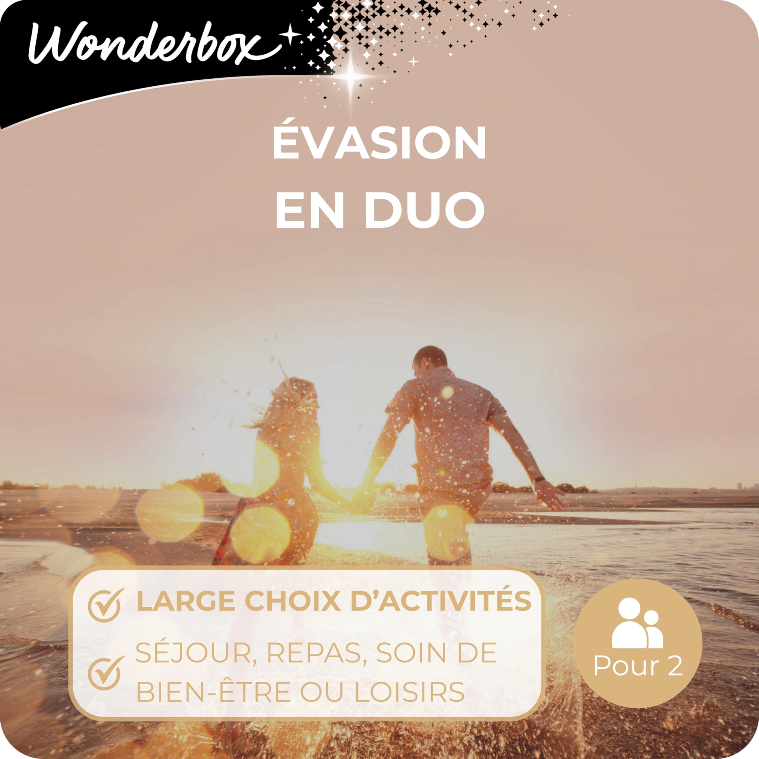 Wonderbox Coffret Cadeau Evasion en Duo 6300 Séjours Romantiques