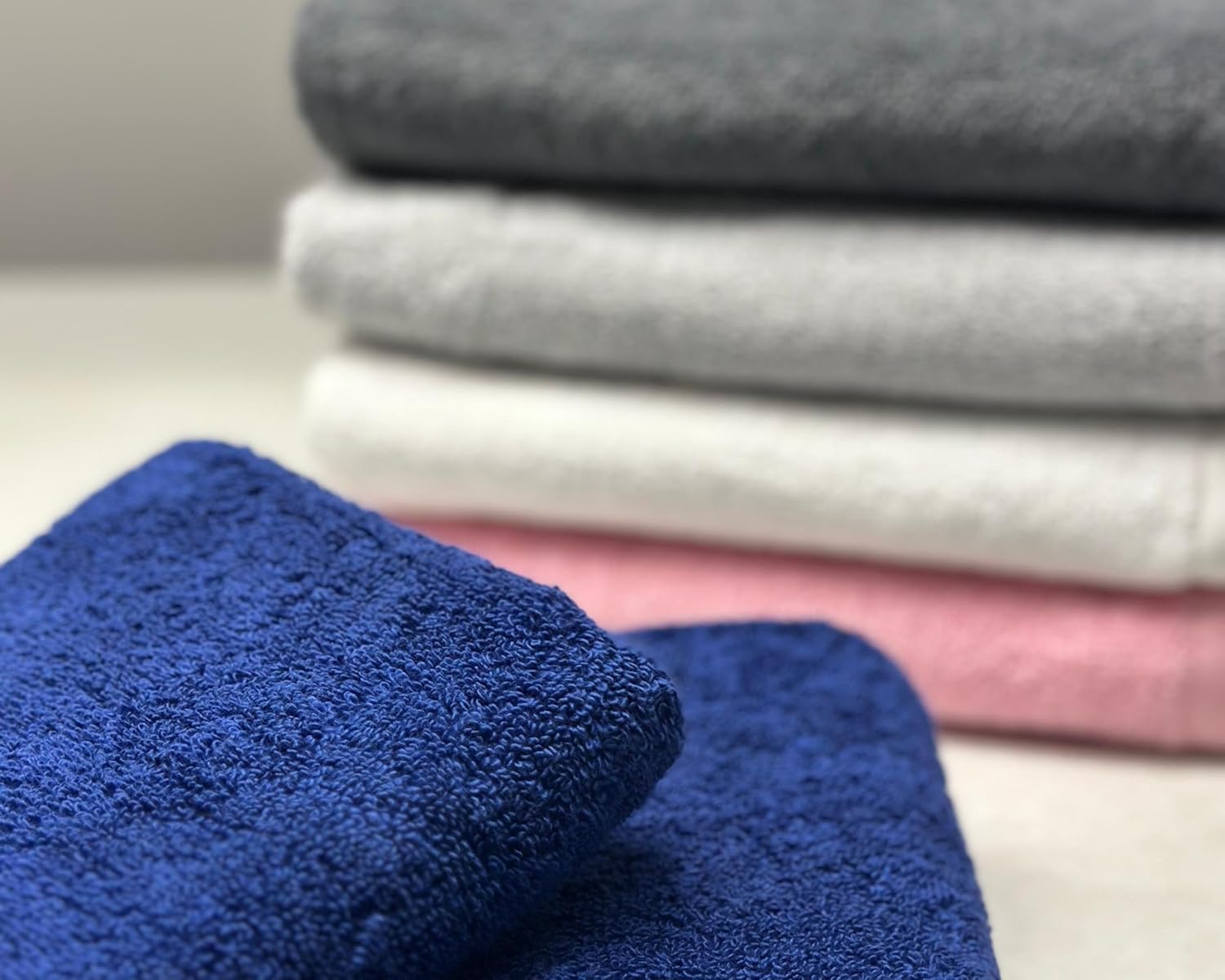 Personalized Bath Towels Set of 2 - Customized Turkish Bath Towel - Cotton Towel Set -Monogrammed Towels with Initials Name Embroidery - 30x56 inch -Thanksgiving Gifts (Navy, Bath Towels - Set of 2)