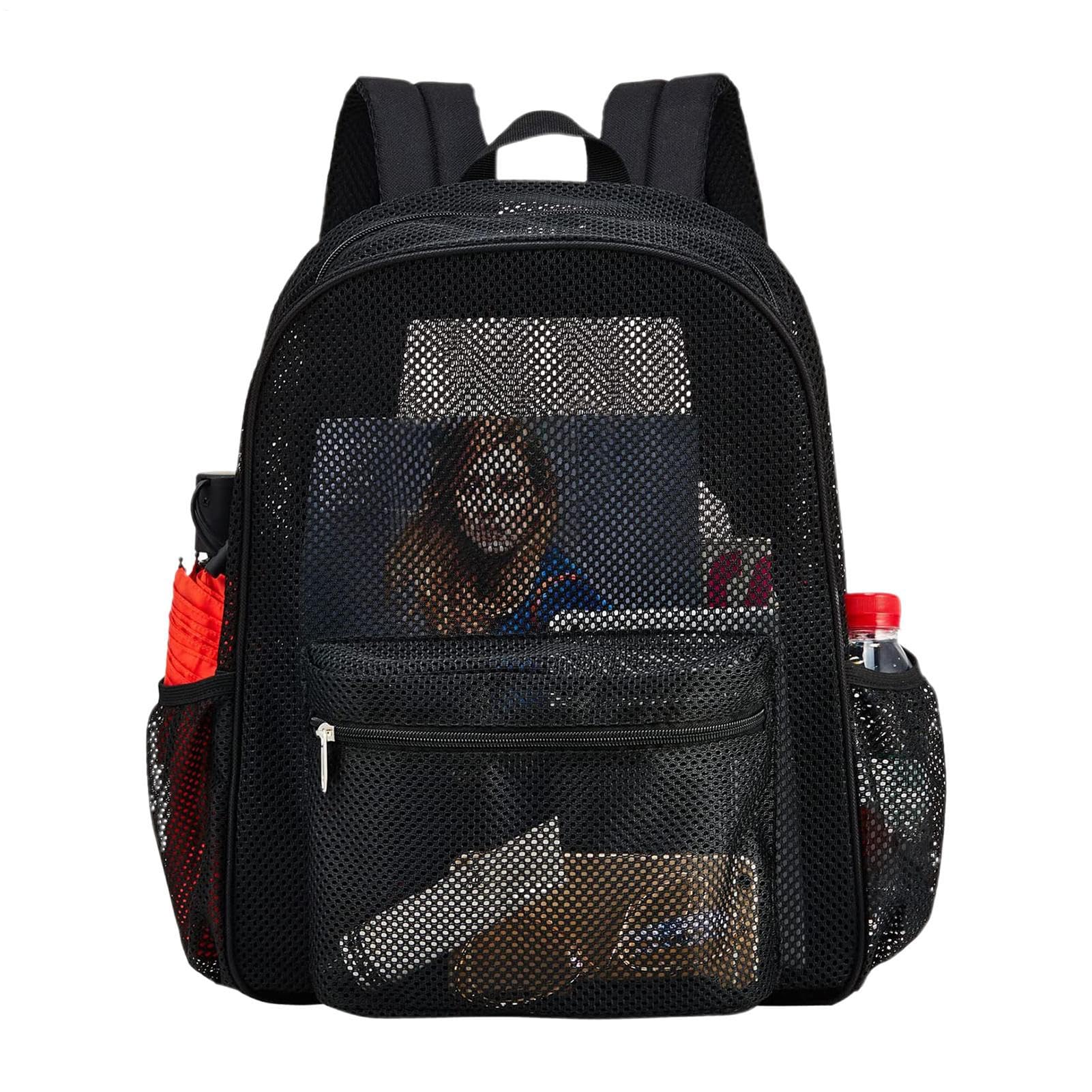 Mochila de malla semitransparente cómoda y ligera con secado rápido 8