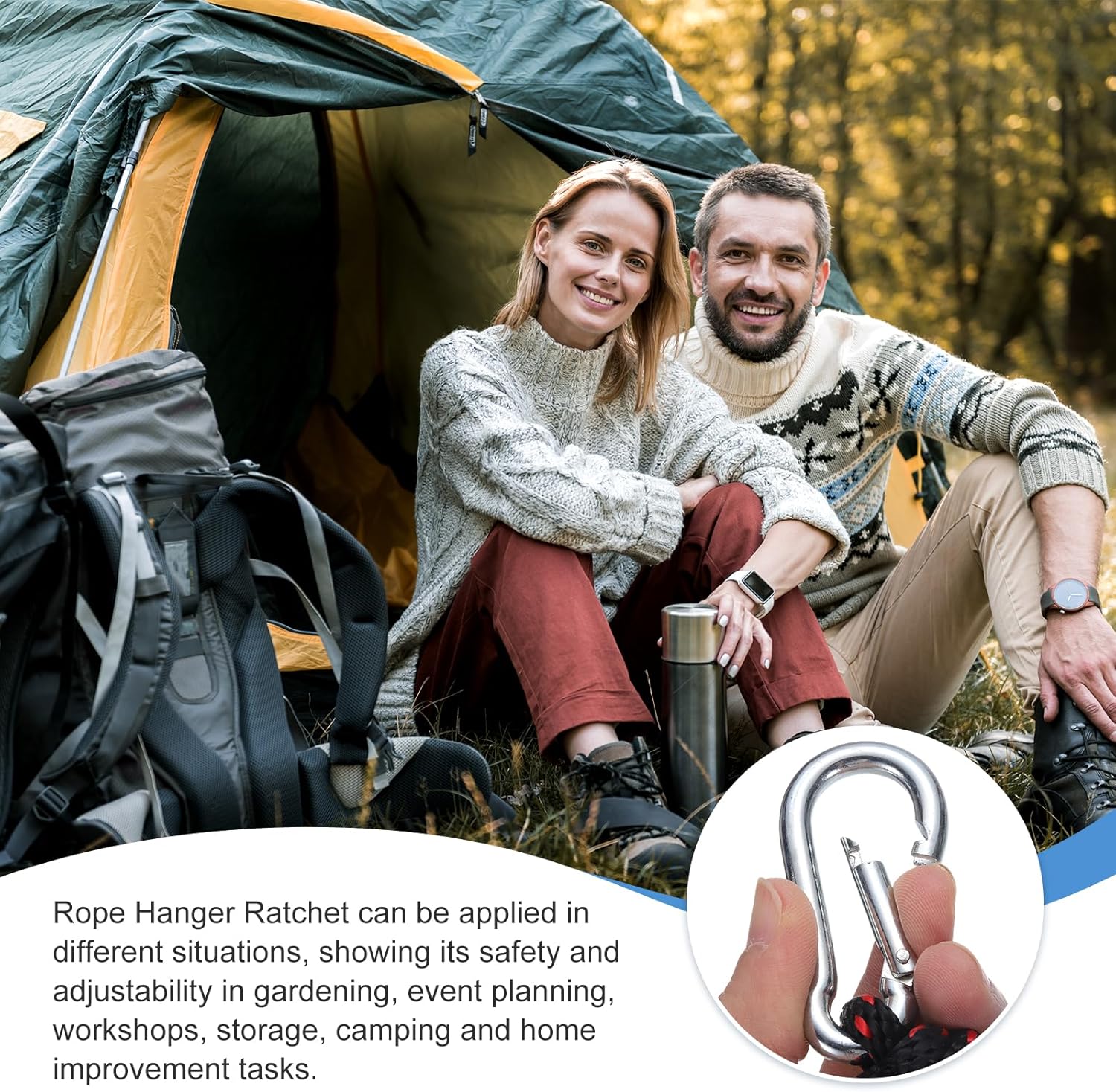 uxcell 5 Pairs 1/4" Adjustable Rope Hanger, 16.4ft(5 Meter) Heavy Duty Ratchet Tie Down Strap with Rope Clip Hanger for Hanging Plants, Grow Light and Various Tie-Down Uses, Black/Red