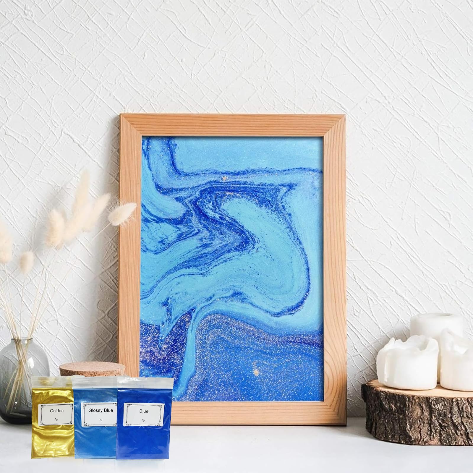 8 colori in resina epossidica 5 g, Mica Powder, candele fai da te, pigmenti colorati per colata in polvere, bombe da bagno fai da te, polvere pigmentata fai da te, per colorare sapone