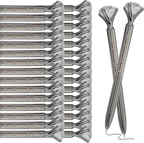 Miniatura 15 de Bolígrafos de diamantes con cristal personalizado dorado personalizado con nombre grabado a granel bolígrafos de metal personalizados bolígrafos