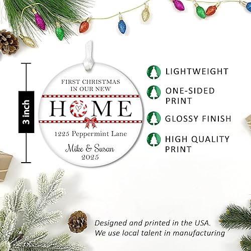 Miniatura 8 de Adornos de Navidad para el hogar 2022 - Adorno de Navidad para la primera Navidad en nuestro nuevo hogar 2022 adorno de Navidad de cerámica de 3