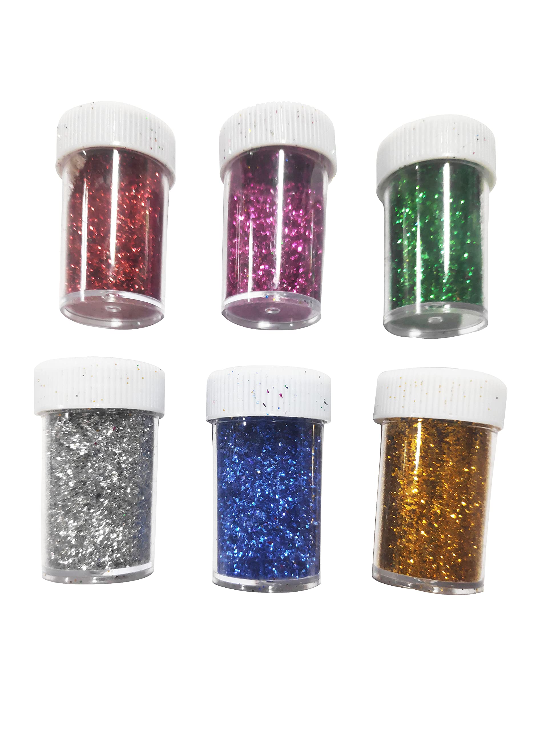 Funcart Dry Glitter for Craft Work Pack of 6 Glitter Powder for Art and Craft, Multicolor Glitter dust for Art and Craft Each 15g (6 Box)-image-17