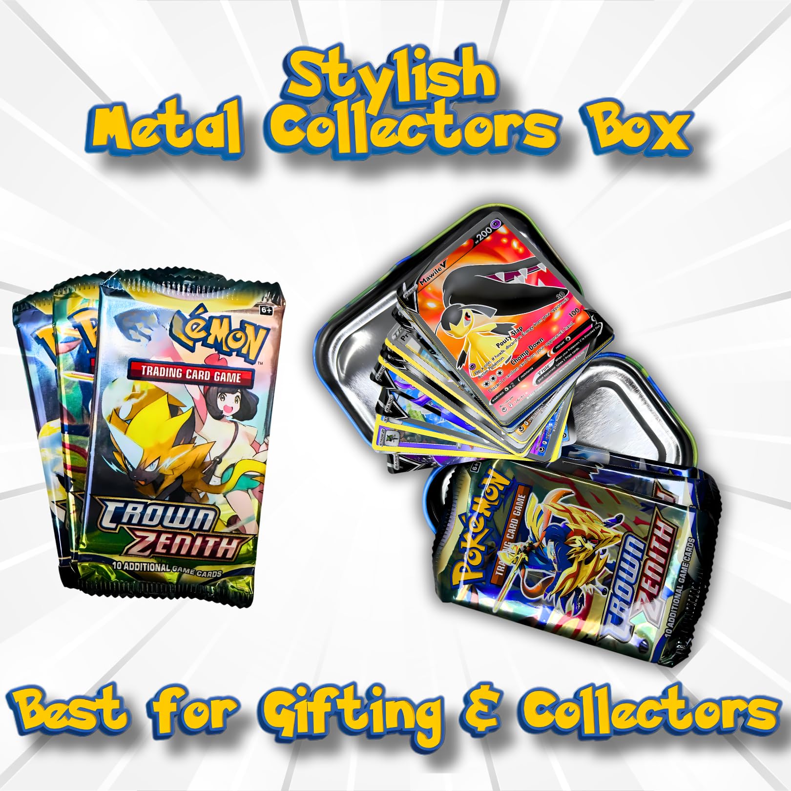 Toyzia Poke Booster Pack| 50 Rare V Series, VMAX, GX, Core Series Holo Cards in Collectible Box|Pokemon Trading Card|TCG|Random Box - Image 3 thumbnail