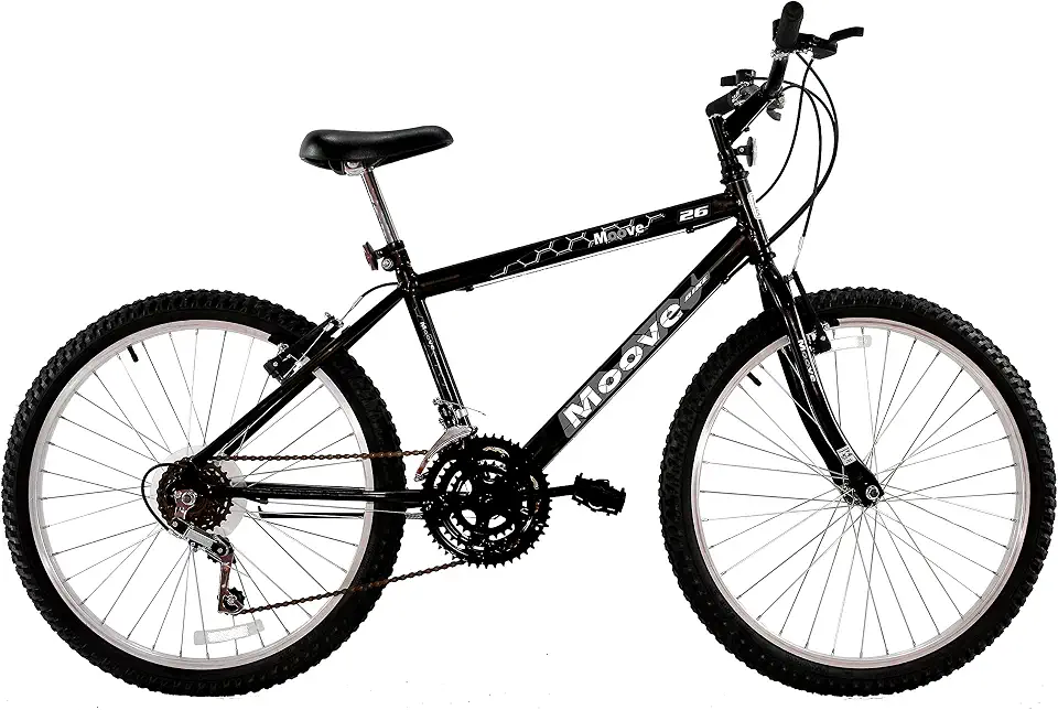 Bicicleta Aro 26 Masculina Adulto 18 Marchas Preta