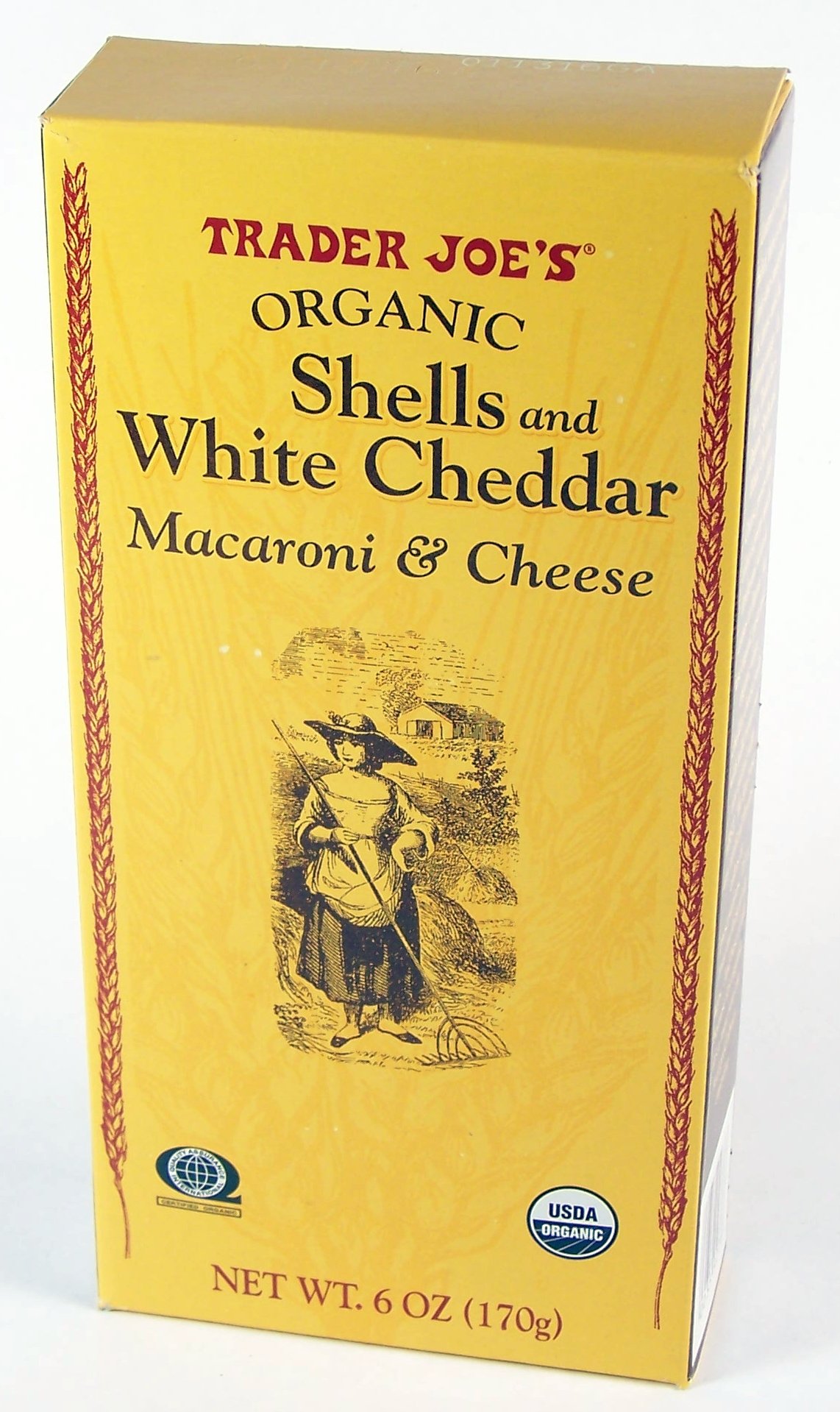 Trader Joe's Organic Shells & White Cheddar Macaroni & Cheese 6oz each (3 Pack)