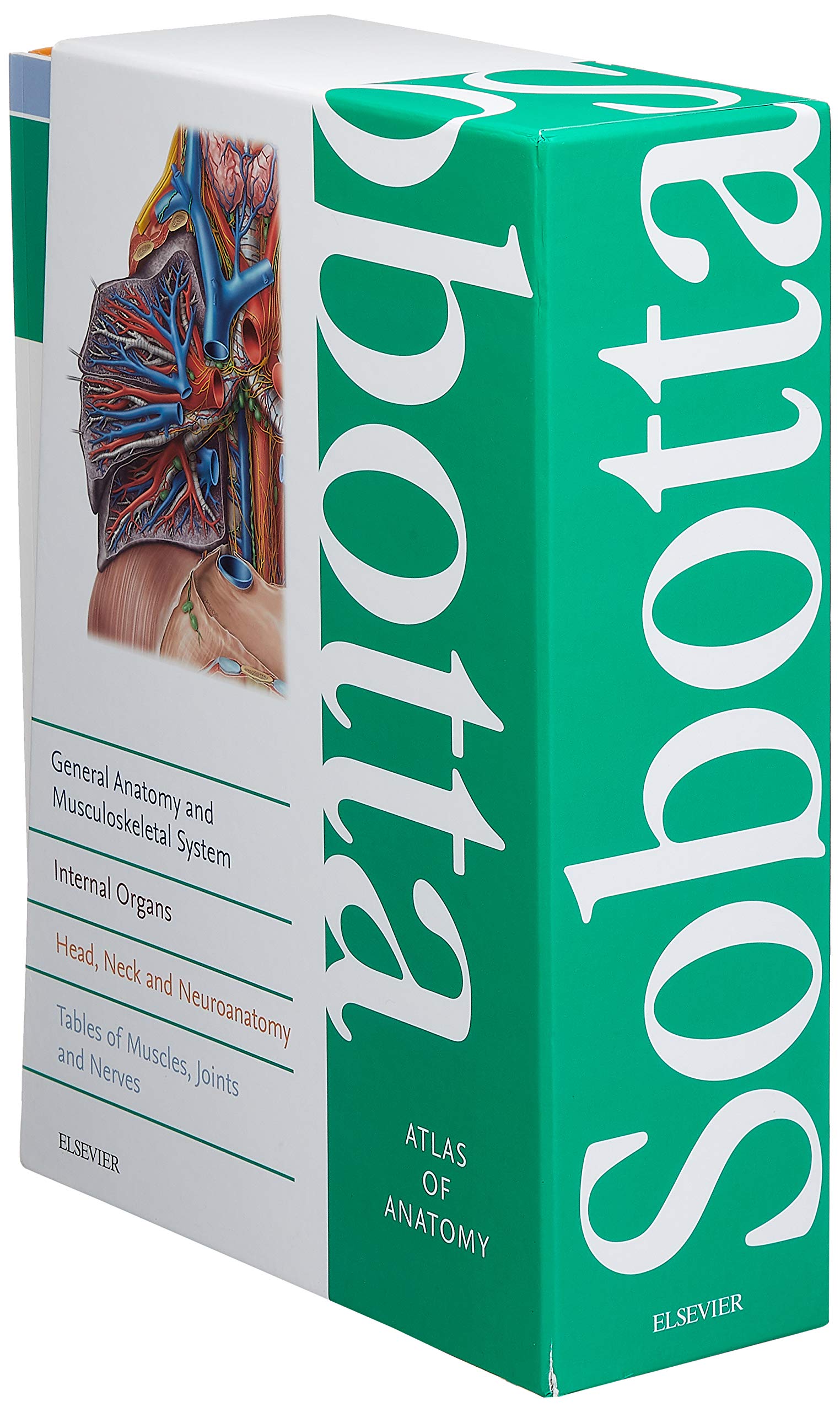 Sobotta Atlas of Anatomy, Package, 16th ed., English/Latin: Musculoskeletal System; Internal Organs; Head, Neck and Neuroanatomy; Muscles Tables