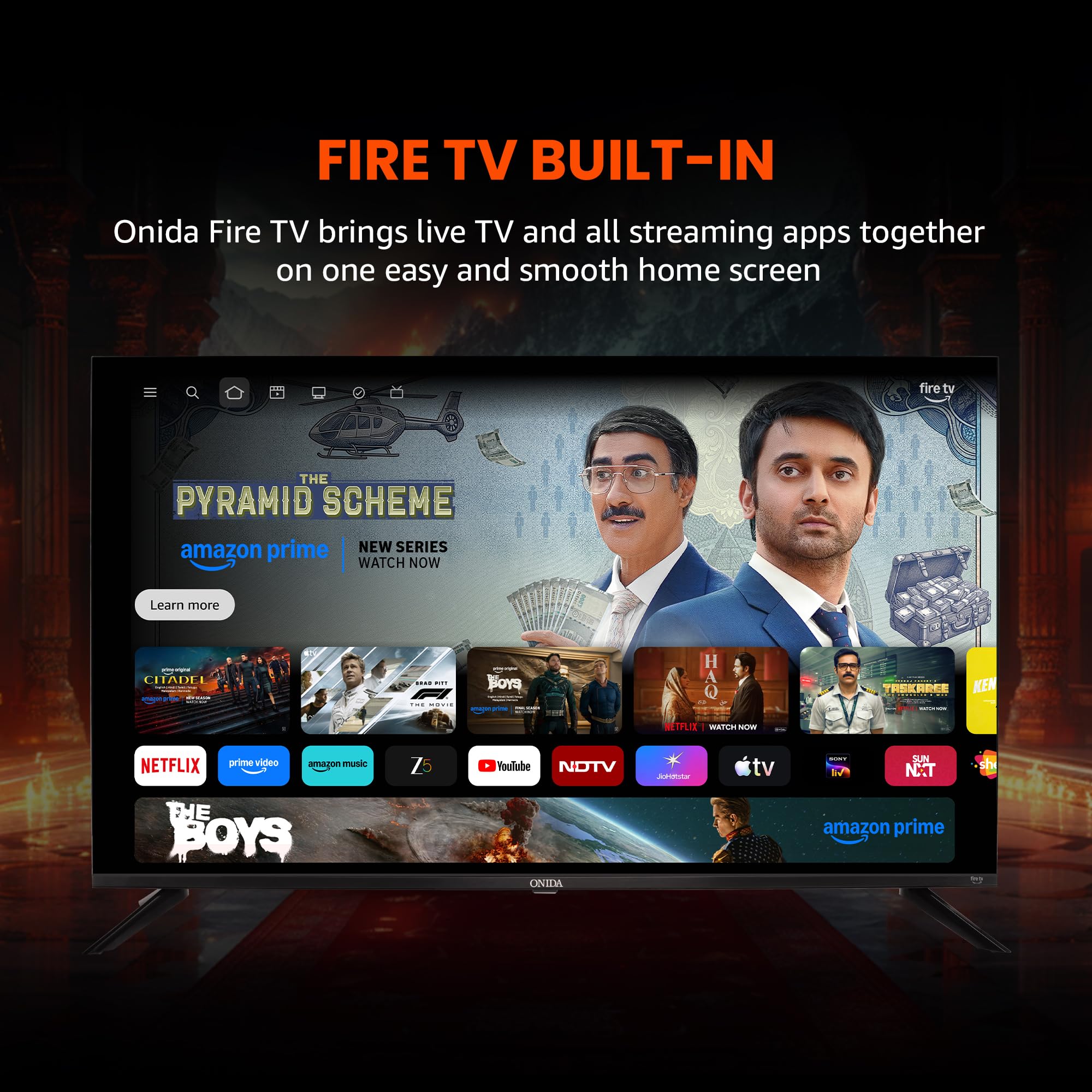 Onida 108 cm (43 inch) QLED Ultra HD 4K Smart Fire TV Q43UFD — Amazon image 9