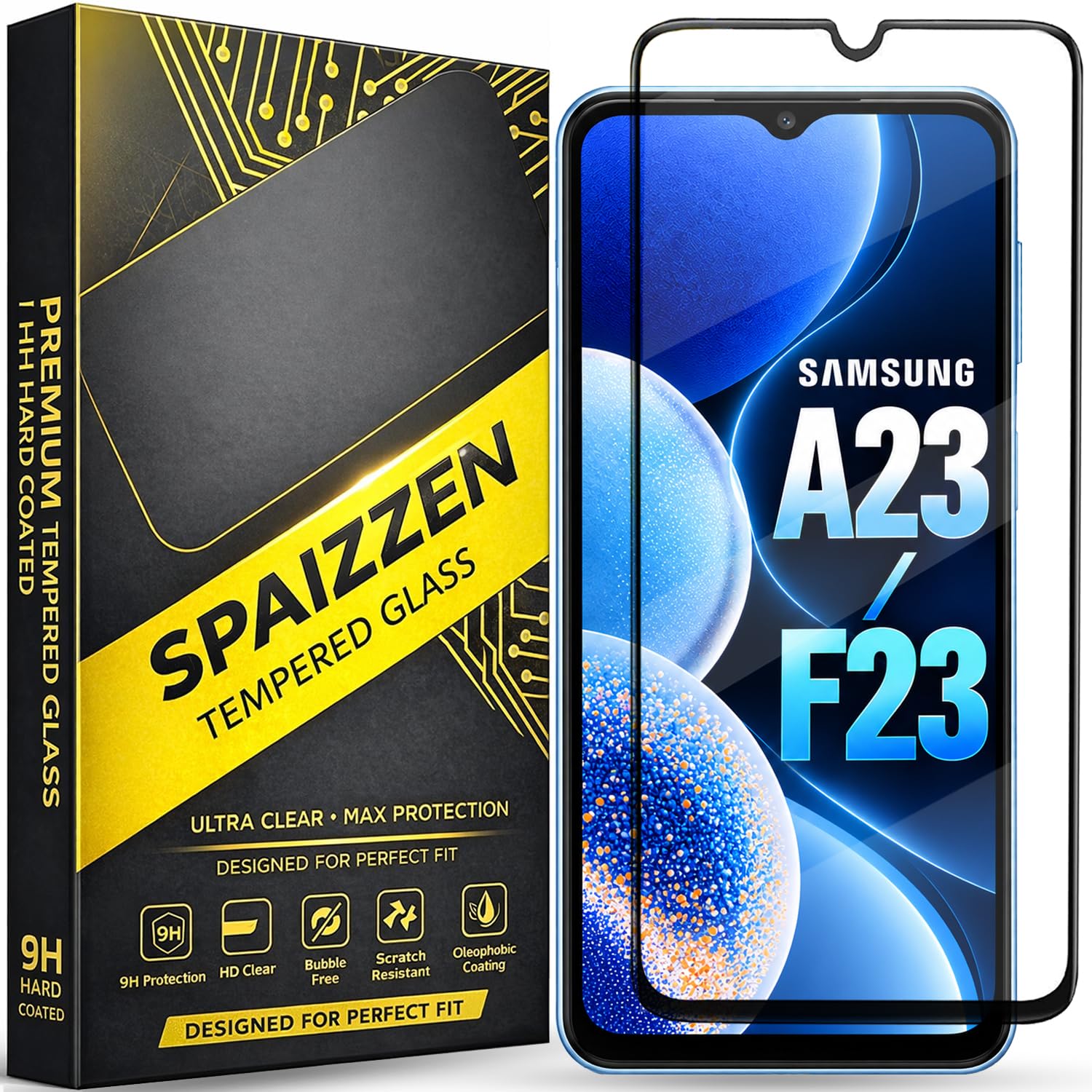 Military-Grade Tempered Glass Screen Protector Compatible for Samsung Galaxy M53 5G with Edge to Edge Coverage and Easy Self Installation kit — Amazon image 32