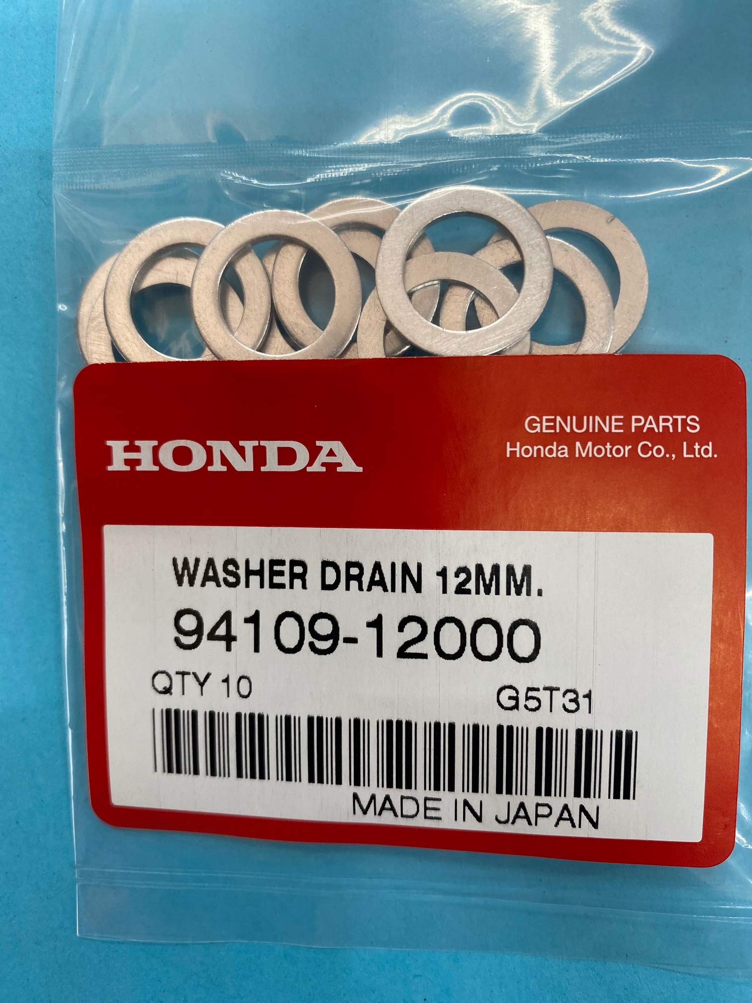 Honda compatible with Drain Plug Washers 12MM (94109-12000) (Qty 10)
