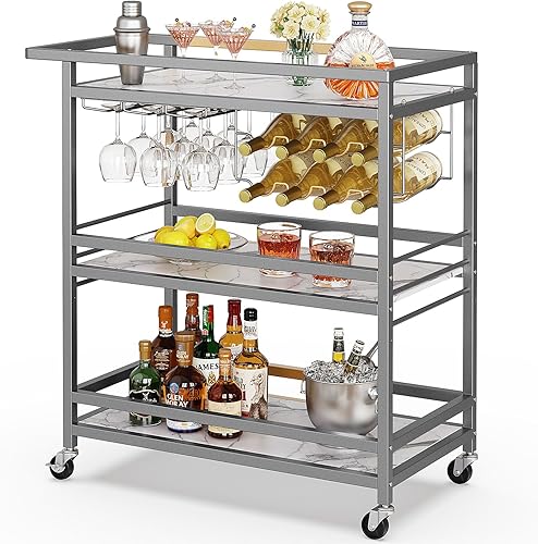 Miniatura 3 de Leteuke Estantería de alambre con ruedas, estantes de almacenamiento ajustables de 5 niveles con certificación NSF, 48 x 18 x 72 pulgadas,