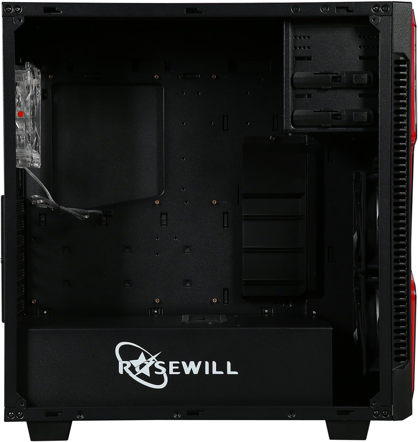 Rosewill GUNGNIR X ATX Mid Tower Gaming Computer Case, Full-Size Window Panel, Three Fans Pre-Installed, USB 3.0 x 2