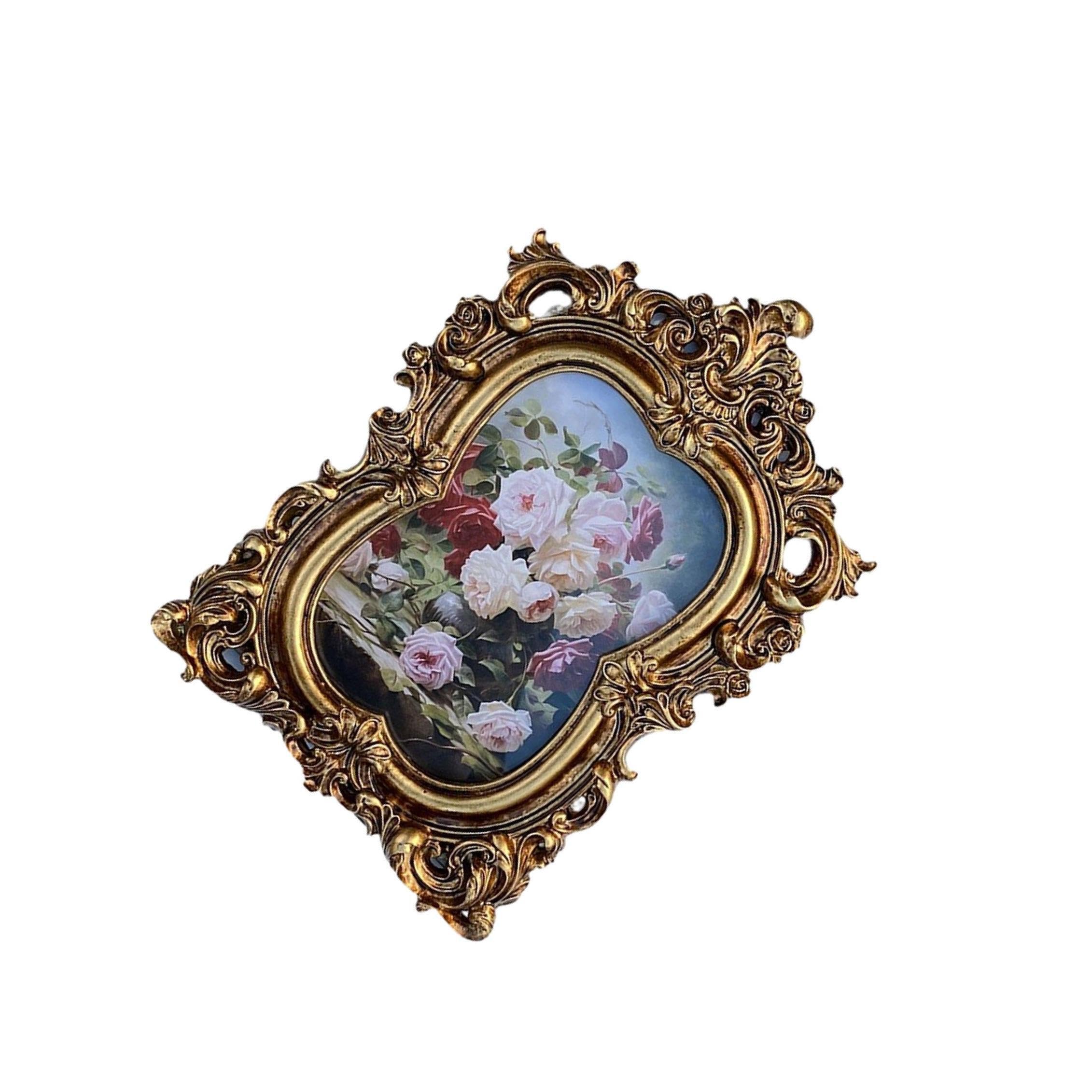 TWISAXC Vintage Baroque Picture Frame Ornate European Resin Home Display Choice Photo Display Holder Is Suitable For Displaying Photos 6inch Picture Frame