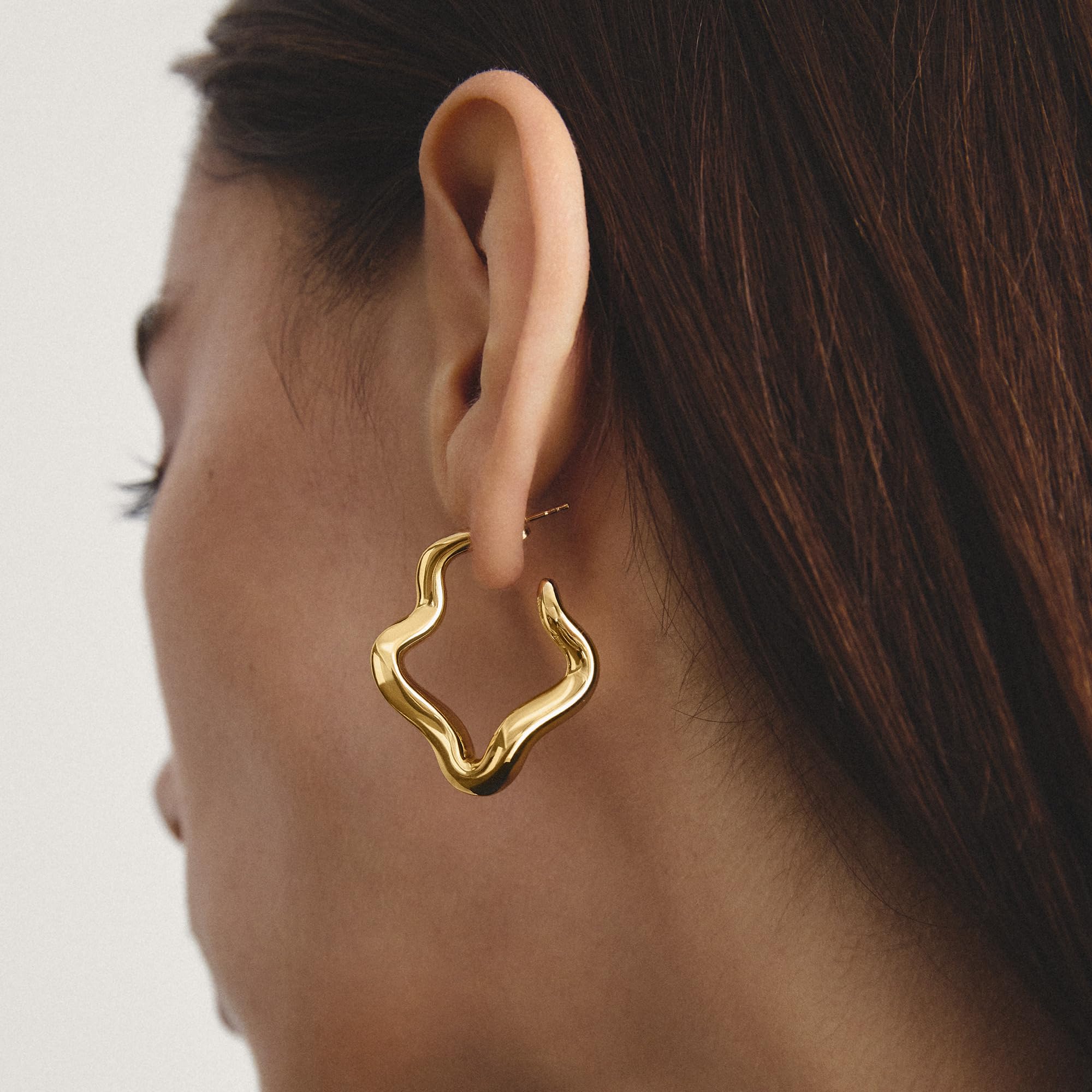 THOMAS SABO Creolen in Wellenform Premium Legierung 18k Vergoldet