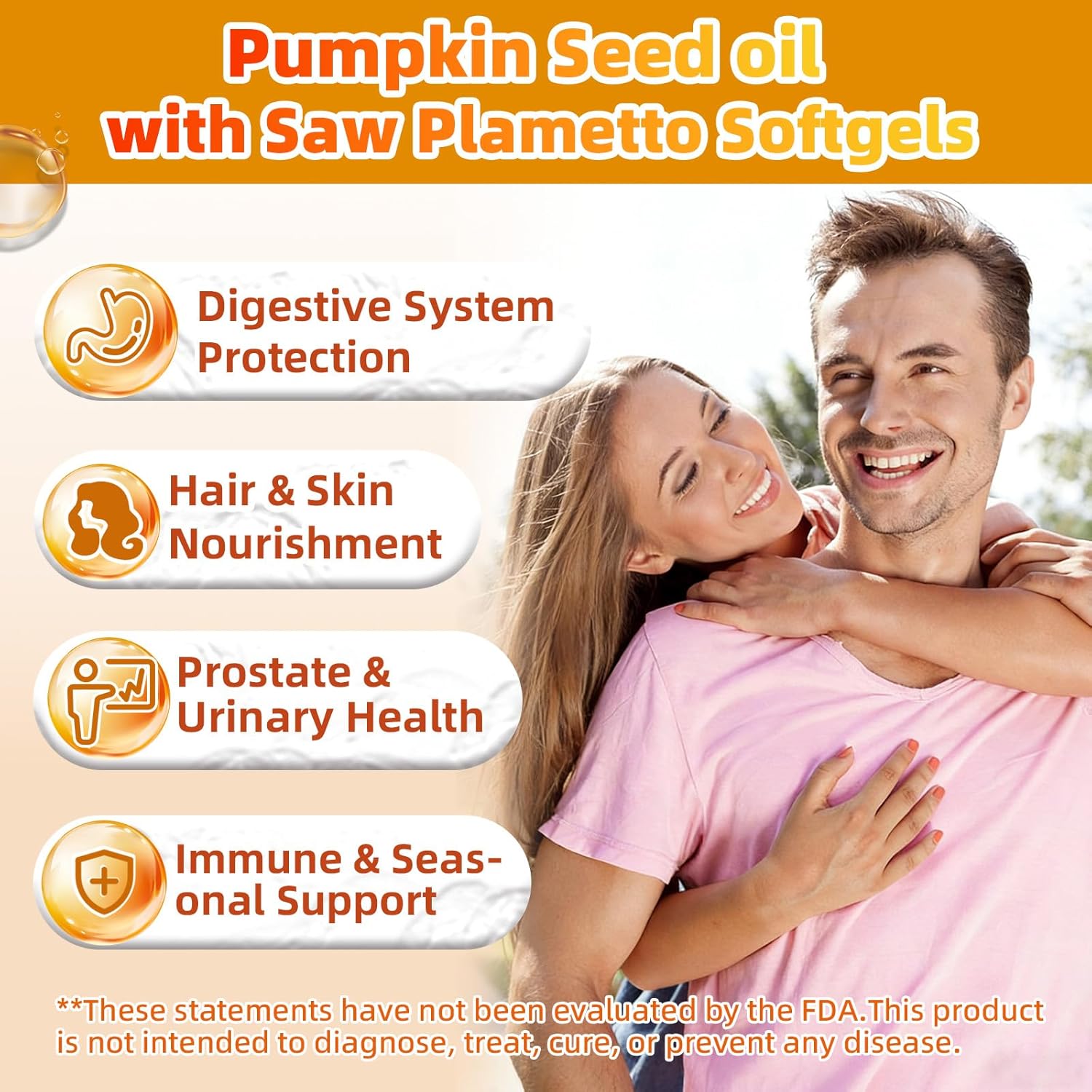 4-in-1 Pumpkin Seed Oil 3000mg with Saw Palmetto & Vitamin D3 – Cold Pressed Softgels for Hair, Prostate & Bladder Wellness – Non-GMO, 300 Capsules (100-Day Supply) - Image 3