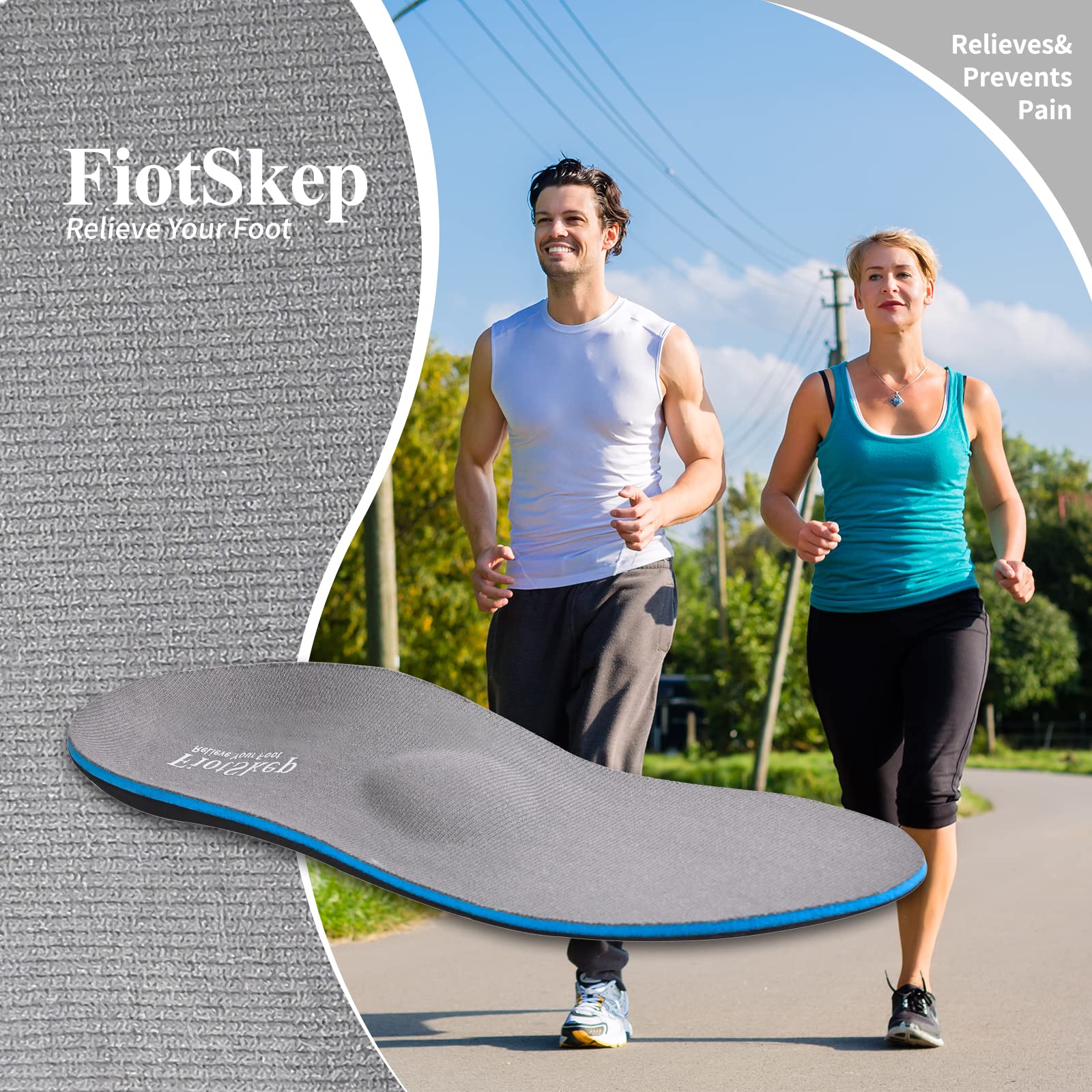 Plantare per il metatarso dell'arco plantare per neuroma di Morton, inserti per dolore alla pianta del piede, fascite plantare, piedi piatti, in memory foam, assorbimento degli urti, sollievo