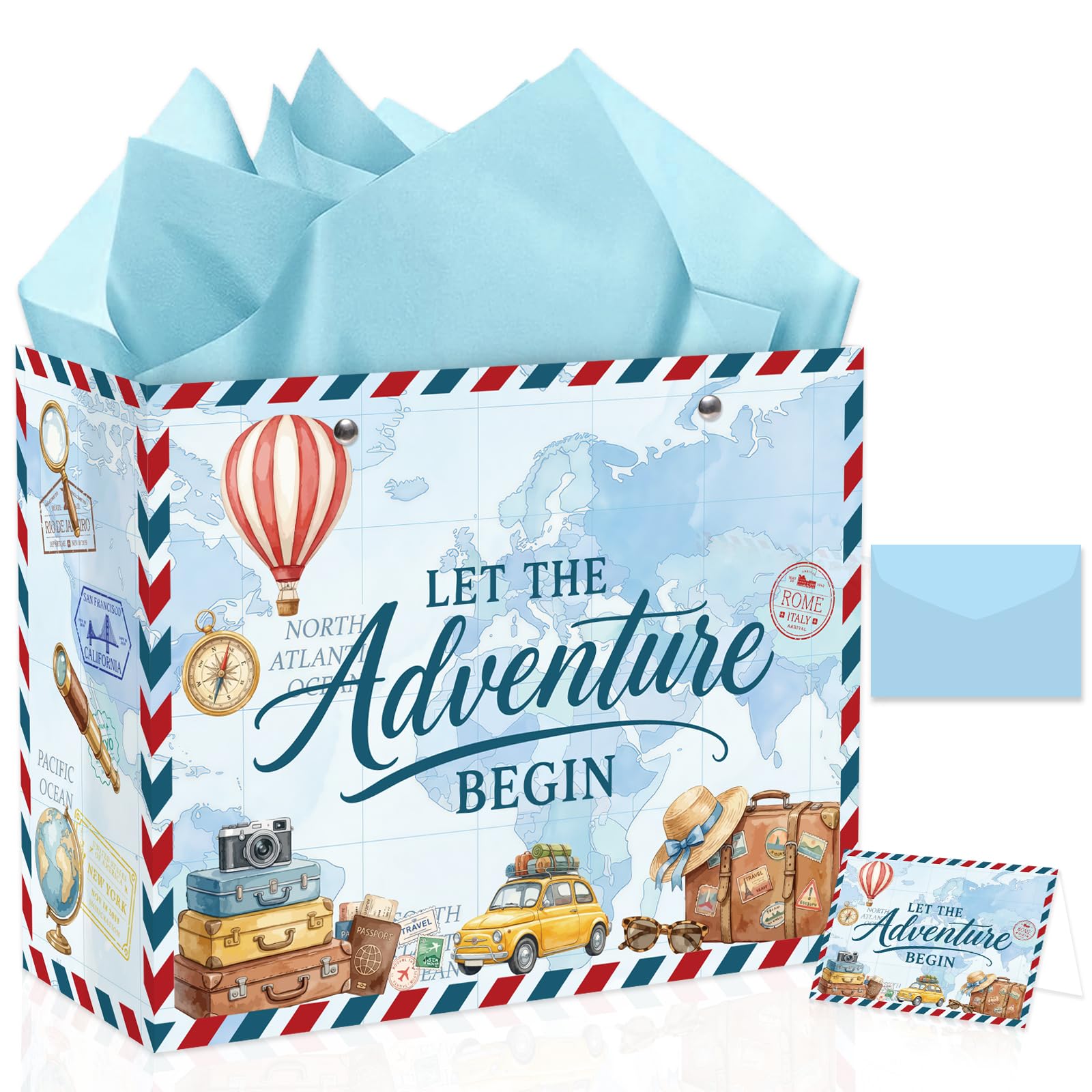Begin Birthday Party Gift Bag - Travel Gift Bags Anniversary Paper Wrap Bag