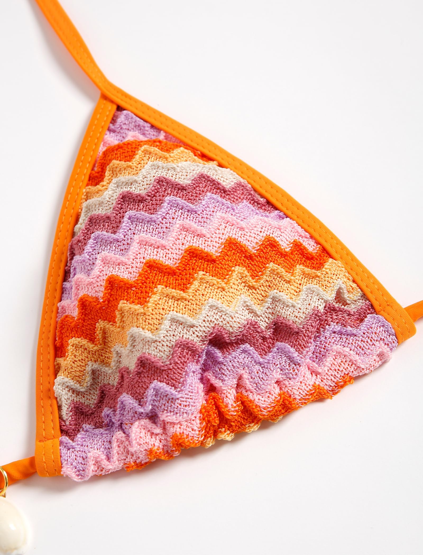 ZAFUL Conjunto de Bikini para Mujer, diseño con Textura Tejida, Sexy, Estilo brasileño, de Dos Piezas, Traje de baño