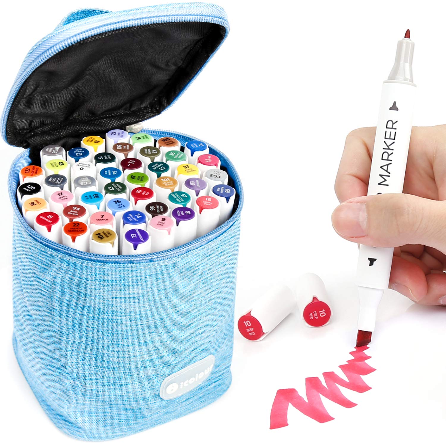 Buy LuluPlus Dual Tip Alcohol Markers, 45 pcs Alcohol Markers, Dual