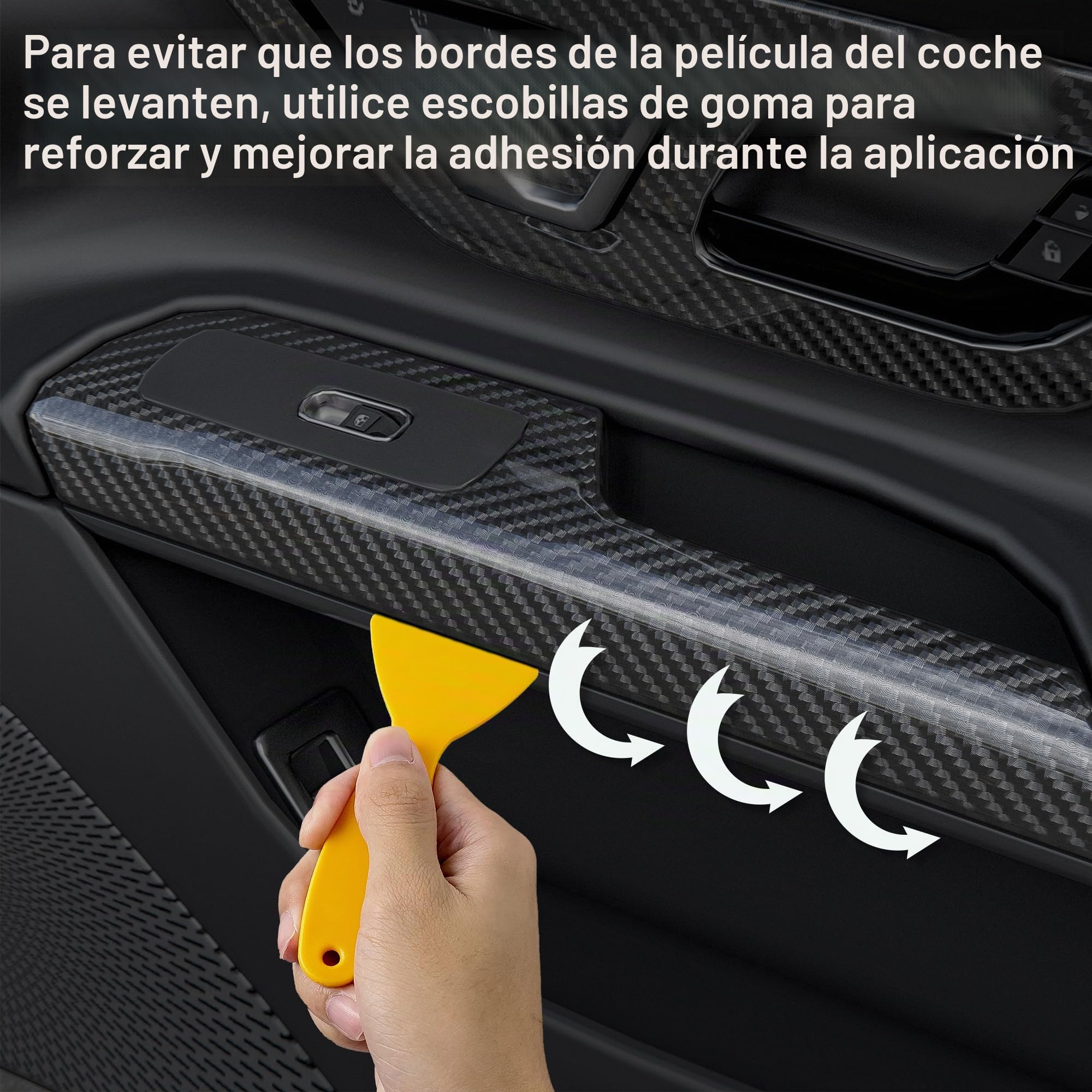 Vinilo Fibra de Carbono 6D,Negro,300 x 30 cm,Adhesivo Impermeable para Coche,película autoadhesiva de Vinilo para Coche, protección para Motocicletas, Ratones, Cascos de Moto, mandos