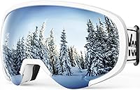 YOZISS OTG Ski Goggles Men Women - Anti-Fog Over Glasses Snowboard Goggles, UV400, Helmet Compatible Snowmobile Goggles